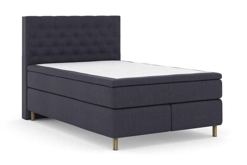 Select No 4 Komplett Sengepakke 140x200 Fast - Blå/Metallben - Møbler - Senger - Komplett sengepakke