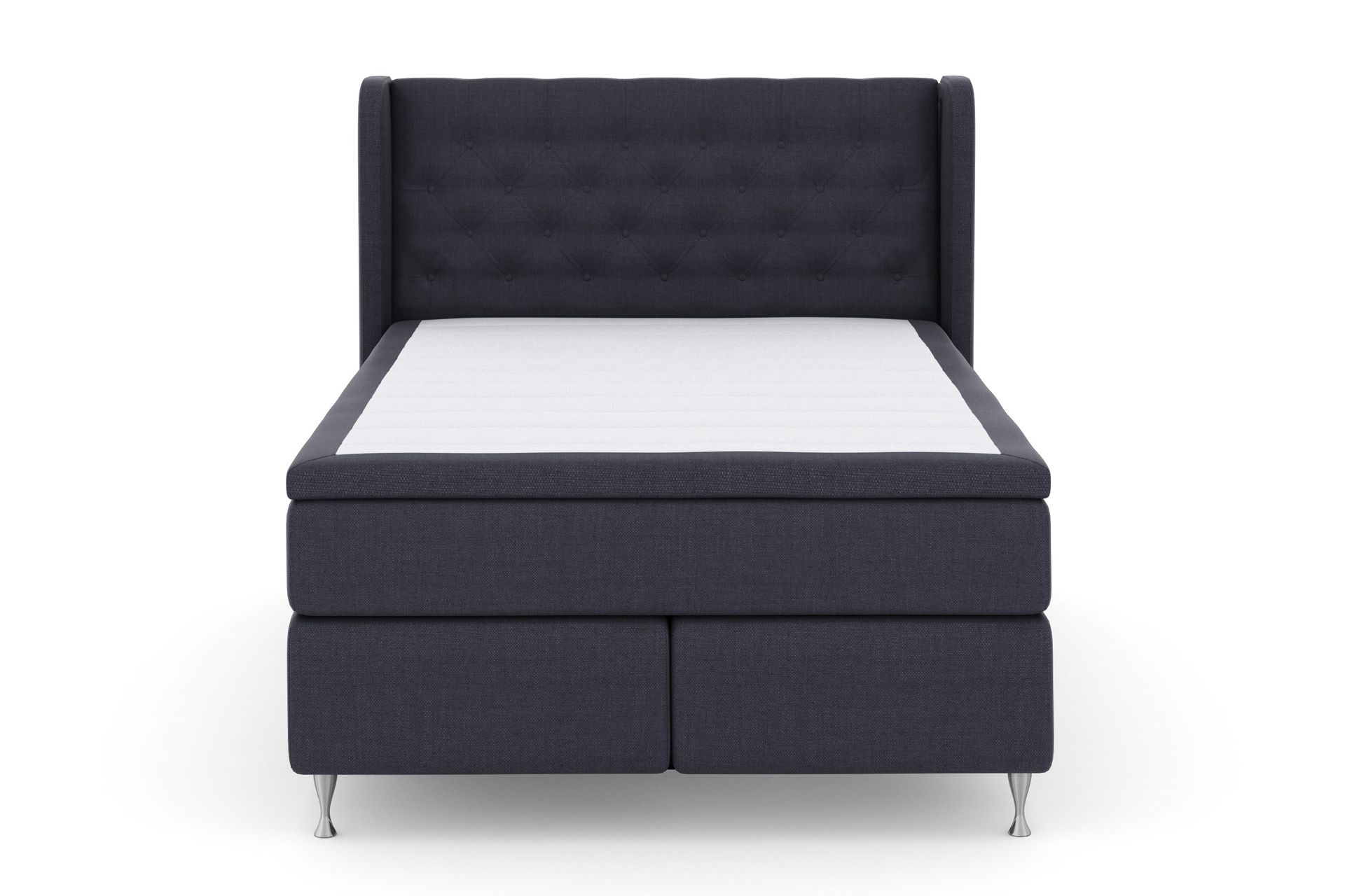Select No 4 Komplett Sengepakke 140x200 Fast - Blå/Sølvben