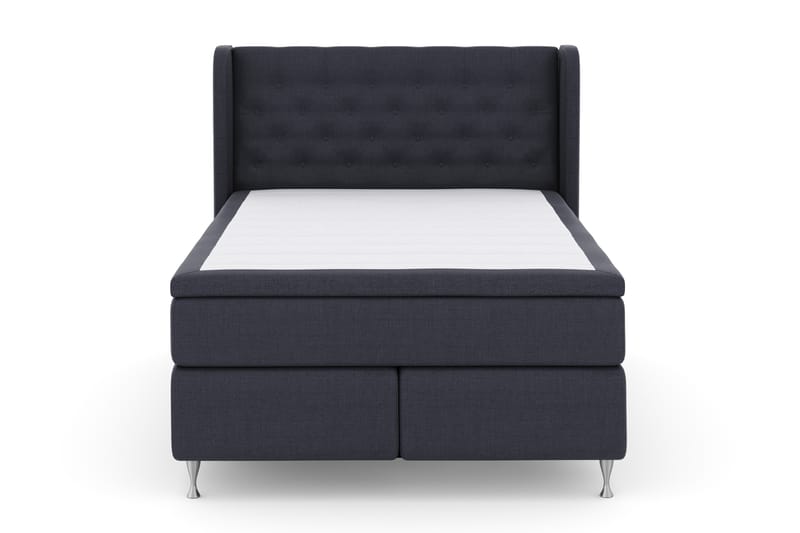Select No 4 Komplett Sengepakke 140x200 Fast - Blå/Sølvben - Møbler - Senger - Komplett sengepakke