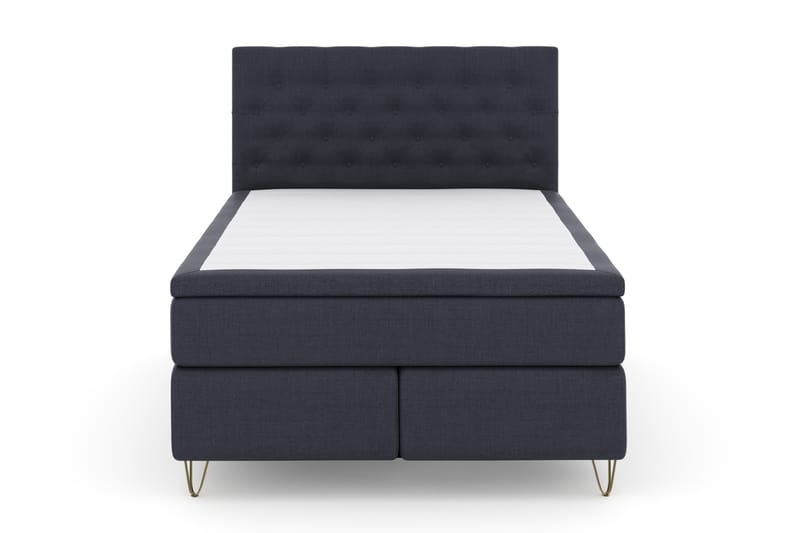 Select No 4 Komplett Sengepakke 140x200 Fast - Blå/V-formede Metallben - Møbler - Senger - Komplett sengepakke