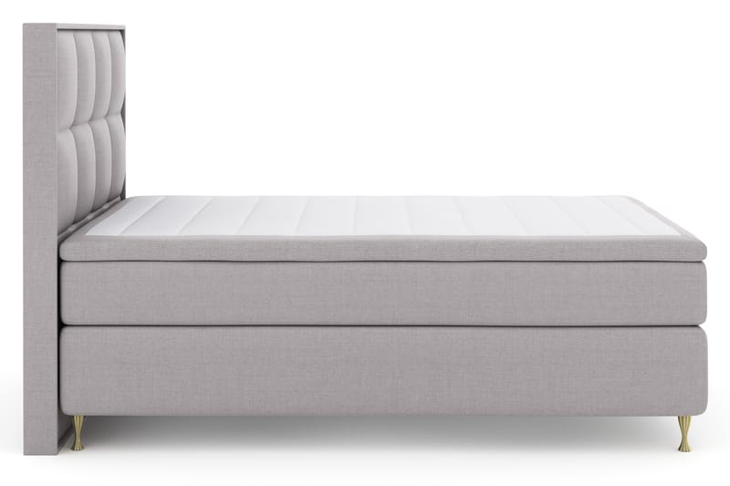 Select No 4 Komplett Sengepakke 140x200 Fast - Lysegrå/Gullben - Møbler - Senger - Komplett sengepakke