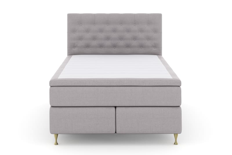 Select No 4 Komplett Sengepakke 140x200 Fast - Lysegrå/Gullben - Møbler - Senger - Komplett sengepakke