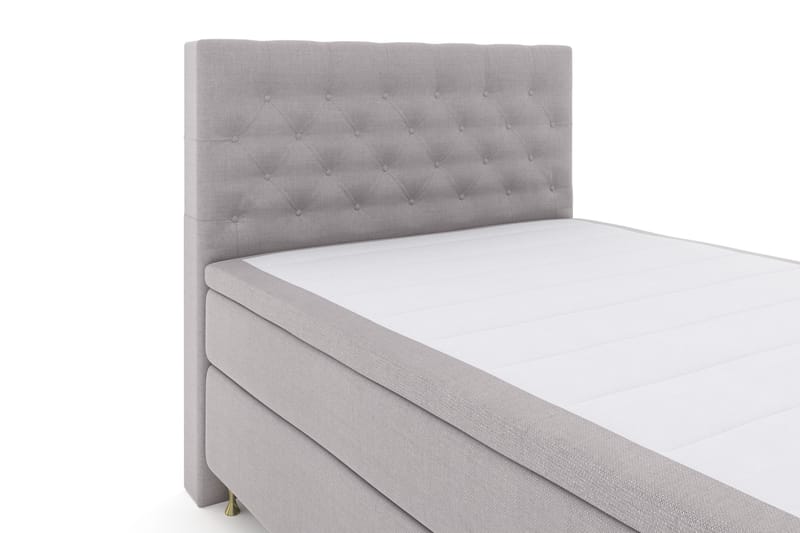 Select No 4 Komplett Sengepakke 140x200 Fast - Lysegrå/Gullben - Møbler - Senger - Komplett sengepakke
