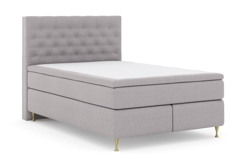 Select No 4 Komplett Sengepakke 140x200 Fast - Lysegrå/Gullben - Møbler - Senger - Komplett sengepakke