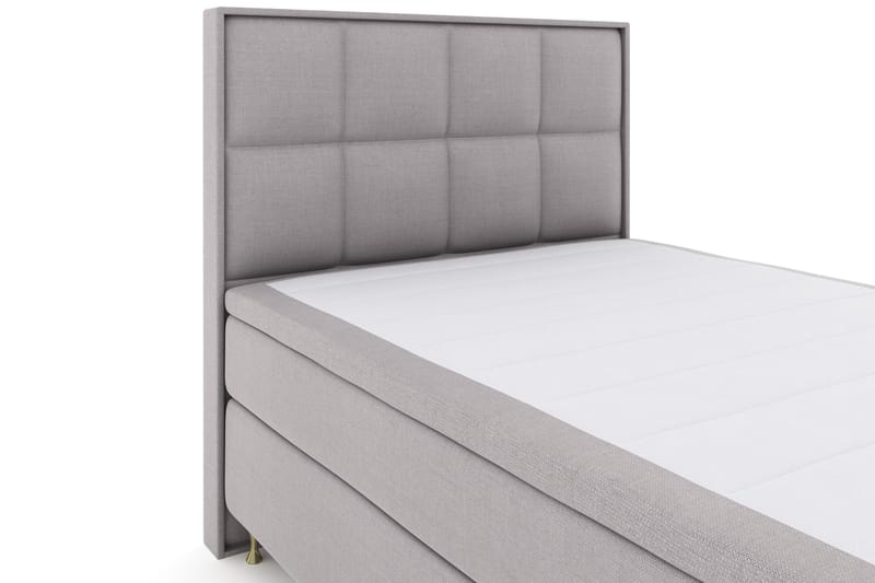 Select No 4 Komplett Sengepakke 140x200 Fast - Lysegrå/Gullben - Møbler - Senger - Komplett sengepakke