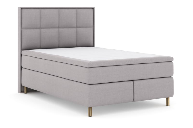 Select No 4 Komplett Sengepakke 140x200 Fast - Lysegrå/Kobberben - Møbler - Senger - Komplett sengepakke