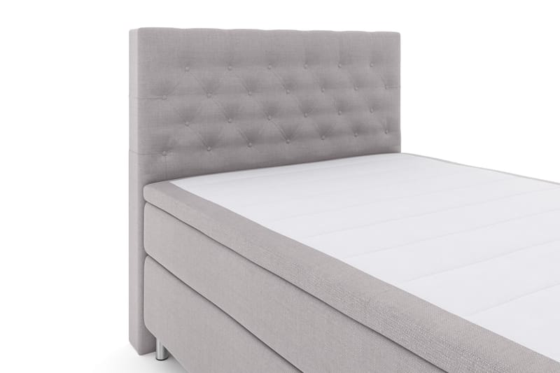 Select No 4 Komplett Sengepakke 140x200 Fast - Lysegrå/Metallben - Møbler - Senger - Komplett sengepakke