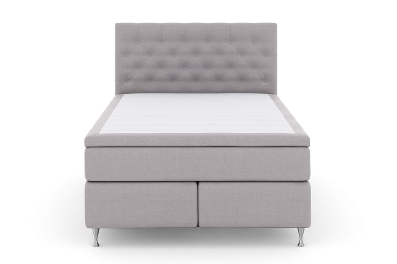 Select No 4 Komplett Sengepakke 140x200 Fast - Lysegrå/Sølvben - Møbler - Senger - Komplett sengepakke