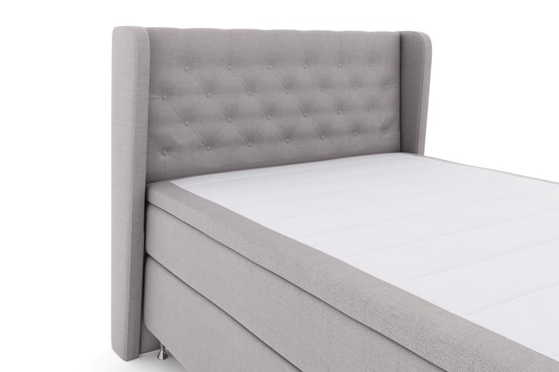 Select No 4 Komplett Sengepakke 140x200 Fast - Lysegrå/Sølvben - Møbler - Senger - Komplett sengepakke