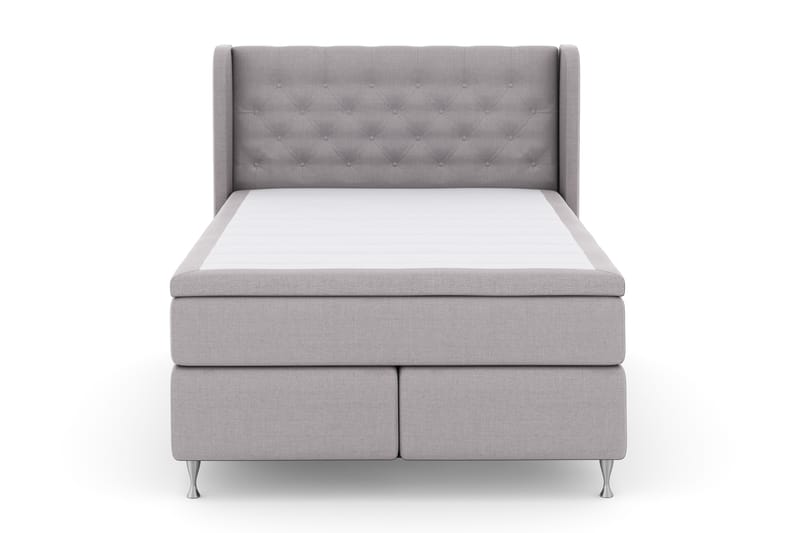 Select No 4 Komplett Sengepakke 140x200 Fast - Lysegrå/Sølvben - Møbler - Senger - Komplett sengepakke