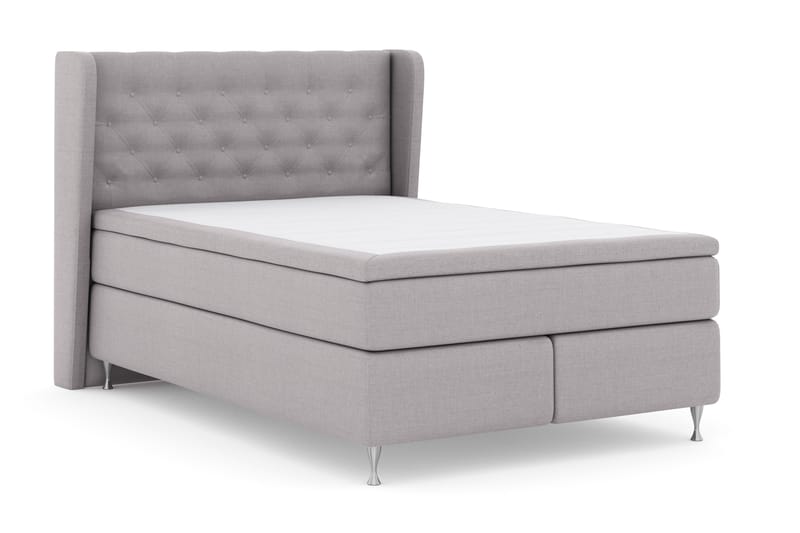 Select No 4 Komplett Sengepakke 140x200 Fast - Lysegrå/Sølvben - Møbler - Senger - Komplett sengepakke