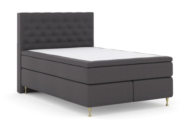 Select No 4 Komplett Sengepakke 140x200 Fast - Mørkegrå/Gullben - Møbler - Senger - Komplett sengepakke