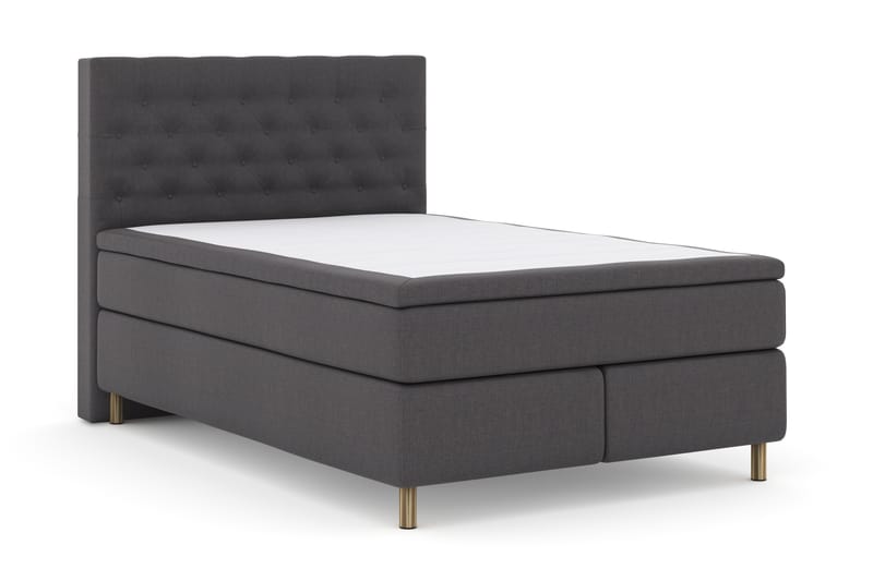 Select No 4 Komplett Sengepakke 140x200 Fast - Mørkegrå/Kobberben - Møbler - Senger - Komplett sengepakke