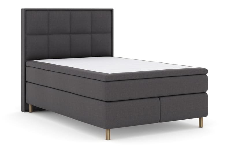 Select No 4 Komplett Sengepakke 140x200 Fast - Mørkegrå/Kobberben - Møbler - Senger - Komplett sengepakke