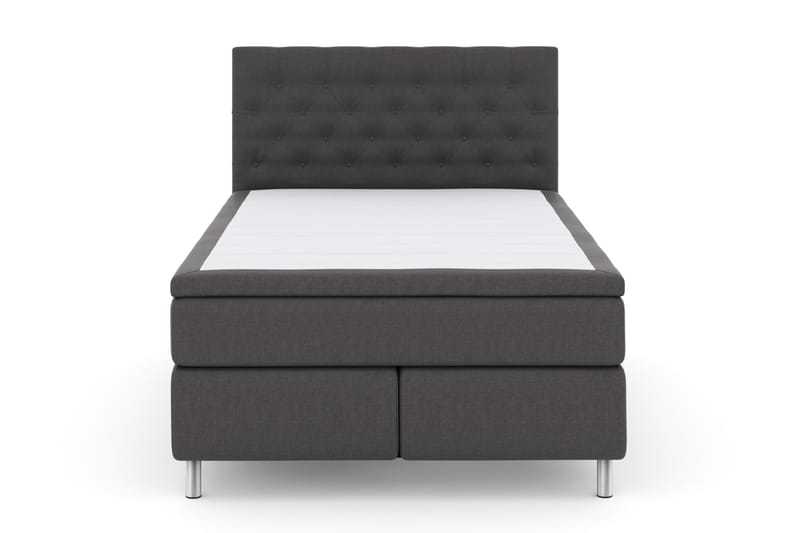 Select No 4 Komplett Sengepakke 140x200 Fast - Mørkegrå/Metallben - Møbler - Senger - Komplett sengepakke