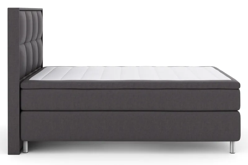 Select No 4 Komplett Sengepakke 140x200 Fast, Mørkegrå/Metallben