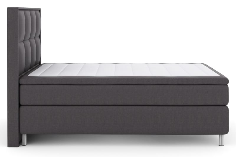 Select No 4 Komplett Sengepakke 140x200 Fast, Mørkegrå/Metallben
