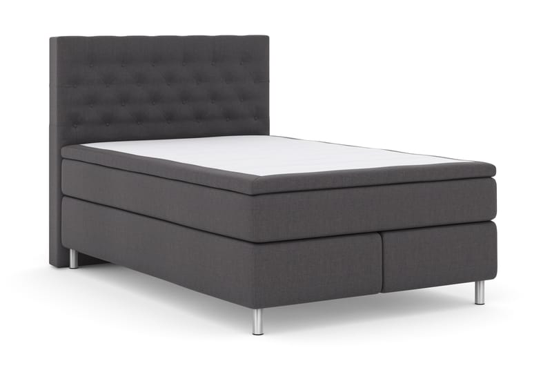 Select No 4 Komplett Sengepakke 140x200 Fast - Mørkegrå/Metallben - Møbler - Senger - Komplett sengepakke