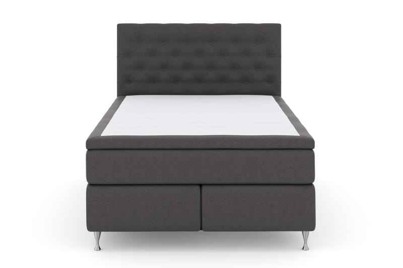 Select No 4 Komplett Sengepakke 140x200 Fast - Mørkegrå/Sølvben - Møbler - Senger - Komplett sengepakke