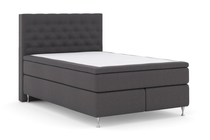 Select No 4 Komplett Sengepakke 140x200 Fast - Mørkegrå/Sølvben - Møbler - Senger - Komplett sengepakke
