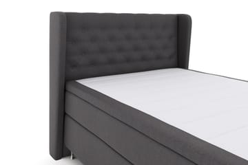Select No 4 Komplett Sengepakke 140x200 Fast - Mørkegrå/Sølvben - Møbler - Senger - Komplett sengepakke