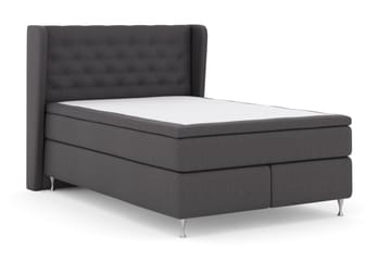 Select No 4 Komplett Sengepakke 140x200 Fast - Mørkegrå/Sølvben - Møbler - Senger - Komplett sengepakke