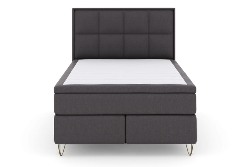 Select No 4 Komplett Sengepakke 140x200 Fast - Mørkegrå/V-formede Metallben - Møbler - Senger - Kontinentalsenger