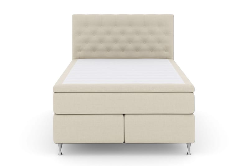 Select No 4 Komplett Sengepakke 140x200 Fast/Medium - Beige/Sølvben - Komplett sengepakke - Kontinentalsenger - Dobbeltsenger