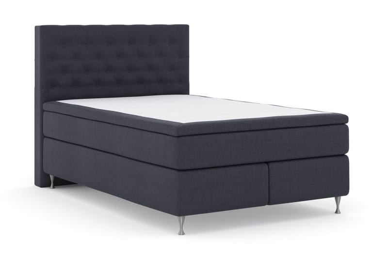 Select No 4 Komplett Sengepakke 140x200 Fast/Medium - Blå/Sølvben - Møbler - Senger - Kontinentalsenger