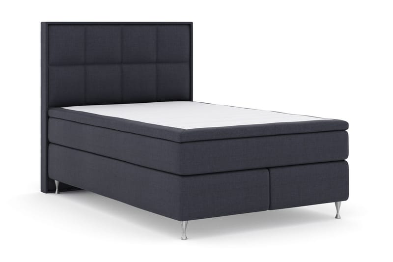 Select No 4 Komplett Sengepakke 140x200 Fast/Medium - Blå/Sølvben - Møbler - Senger - Komplett sengepakke