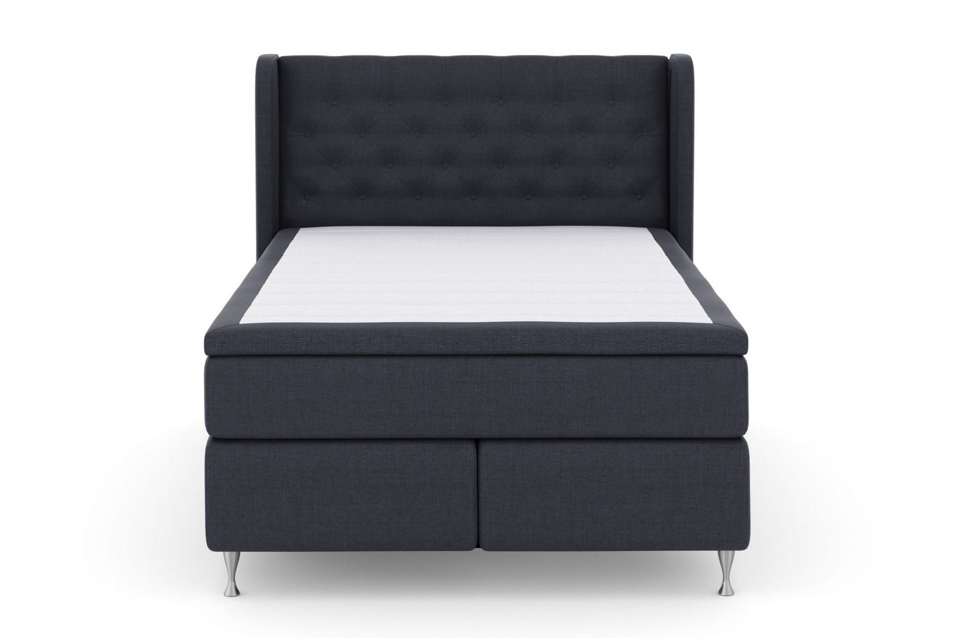 Select No 4 Komplett Sengepakke 140x200 Fast/Medium - Blå/Sølvben