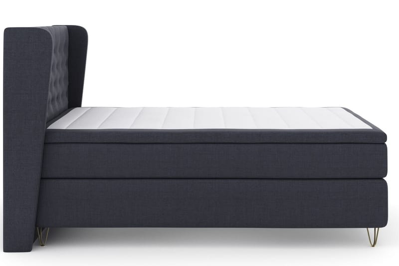 Select No 4 Komplett Sengepakke 140x200 Fast/Medium - Blå/V-formede Metallben - Møbler - Senger - Komplett sengepakke