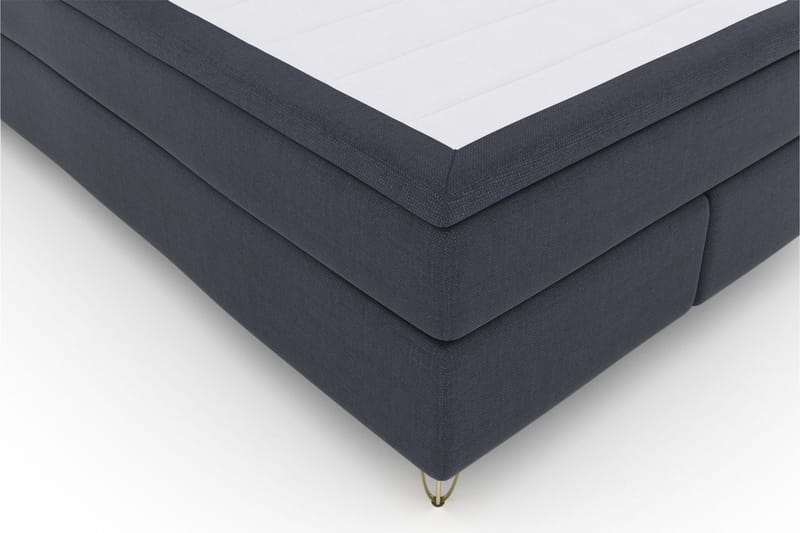 Select No 4 Komplett Sengepakke 140x200 Fast/Medium - Blå/V-formede Metallben - Møbler - Senger - Komplett sengepakke