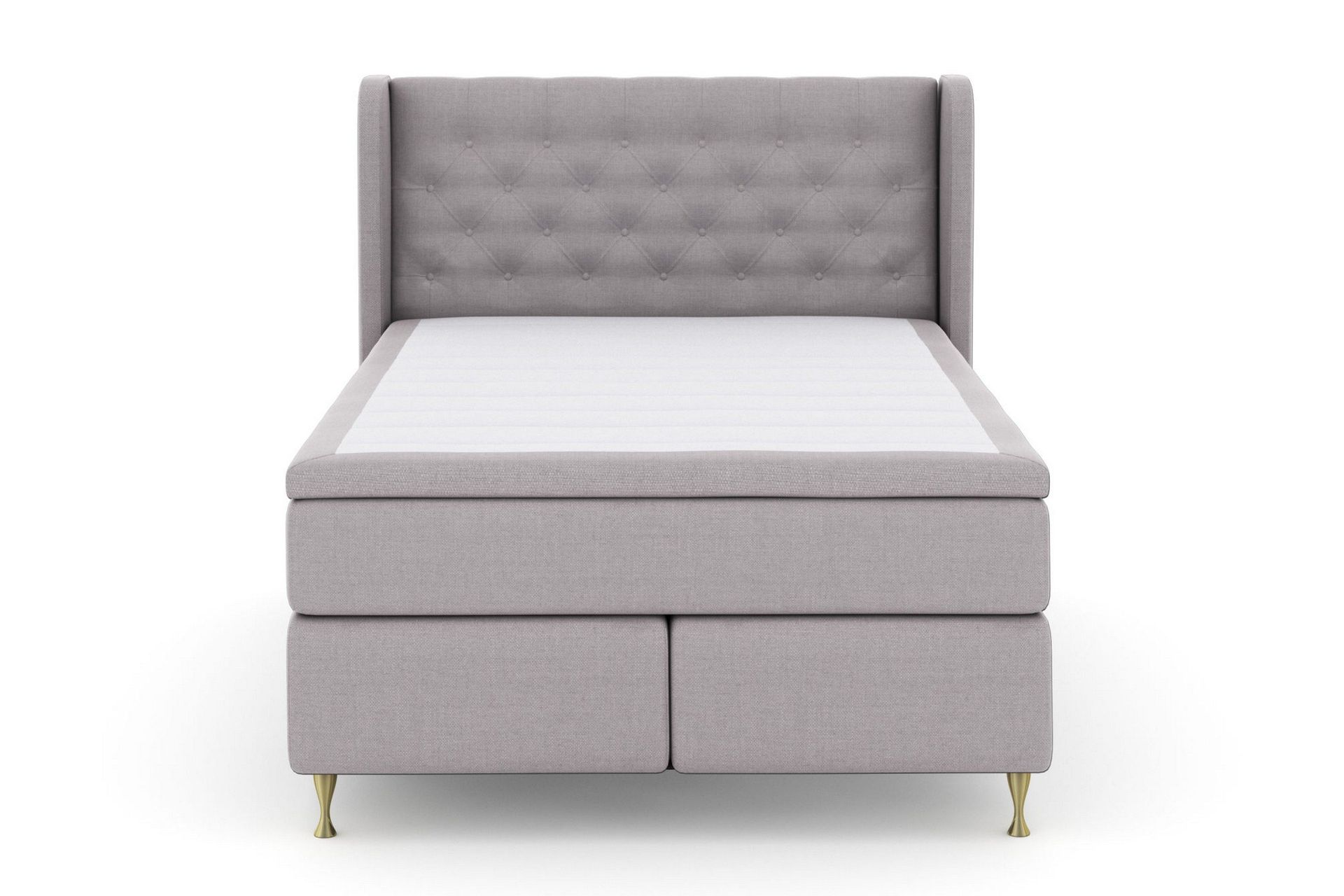 Select No 4 Komplett Sengepakke 140x200 Fast/Medium - Lysegrå/Gullben