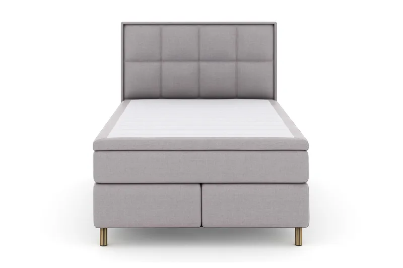 Select No 4 Komplett Sengepakke 140x200 Fast/Medium, Lysegrå/Kobberben