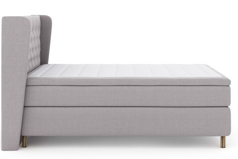 Select No 4 Komplett Sengepakke 140x200 Fast/Medium - Lysegrå/Kobberben - Møbler - Senger - Komplett sengepakke