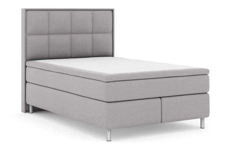 Select No 4 Komplett Sengepakke 140x200 Fast/Medium - Lysegrå/Metallben - Møbler - Senger - Komplett sengepakke