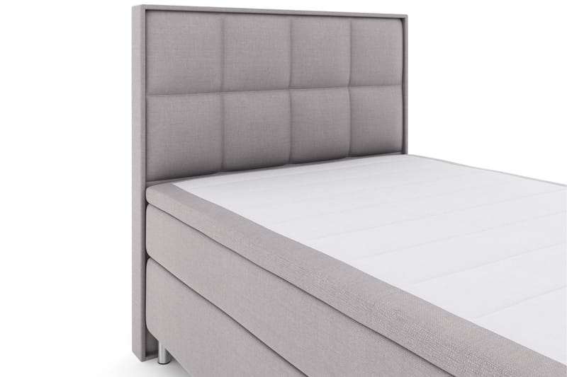 Select No 4 Komplett Sengepakke 140x200 Fast/Medium - Lysegrå/Metallben - Møbler - Senger - Komplett sengepakke