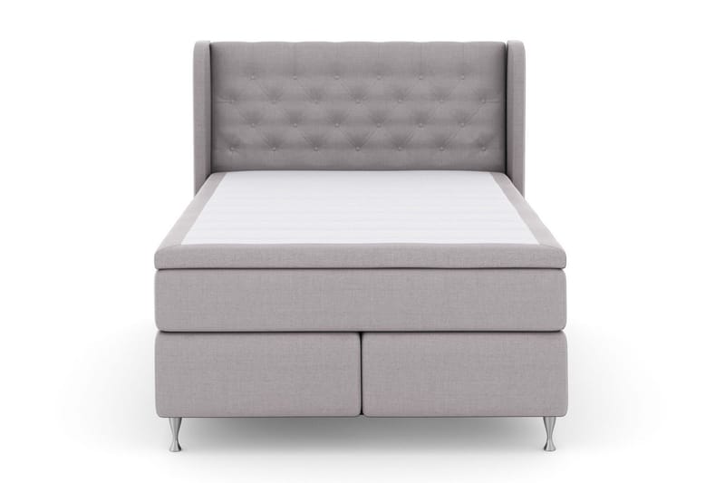 Select No 4 Komplett Sengepakke 140x200 Fast/Medium, Lysegrå/Sølvben