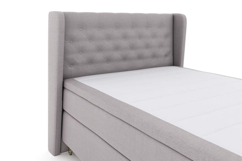 Select No 4 Komplett Sengepakke 140x200 Fast/Medium - Lysegrå/V-formede Metallben - Møbler - Senger - Kontinentalsenger