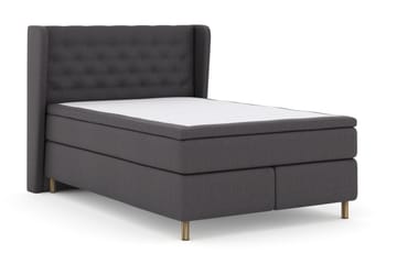 Select No 4 Komplett Sengepakke 140x200 Fast/Medium - Mørkegrå/Kobberben - Møbler - Senger - Kontinentalsenger