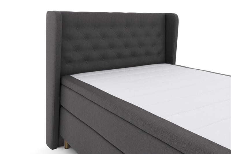Select No 4 Komplett Sengepakke 140x200 Fast/Medium - Mørkegrå/Kobberben - Møbler - Senger - Kontinentalsenger