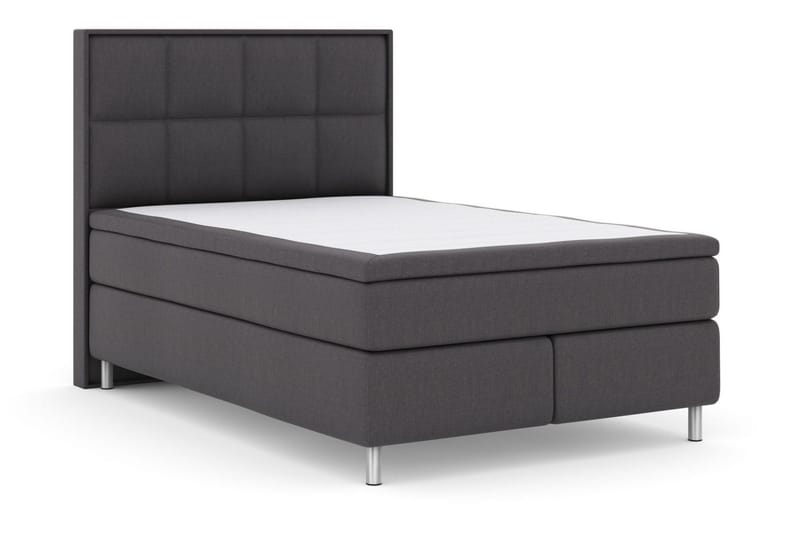 Select No 4 Komplett Sengepakke 140x200 Fast/Medium - Mørkegrå/Metallben - Møbler - Senger - Kontinentalsenger