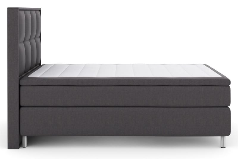 Select No 4 Komplett Sengepakke 140x200 Fast/Medium, Mørkegrå/Metallben