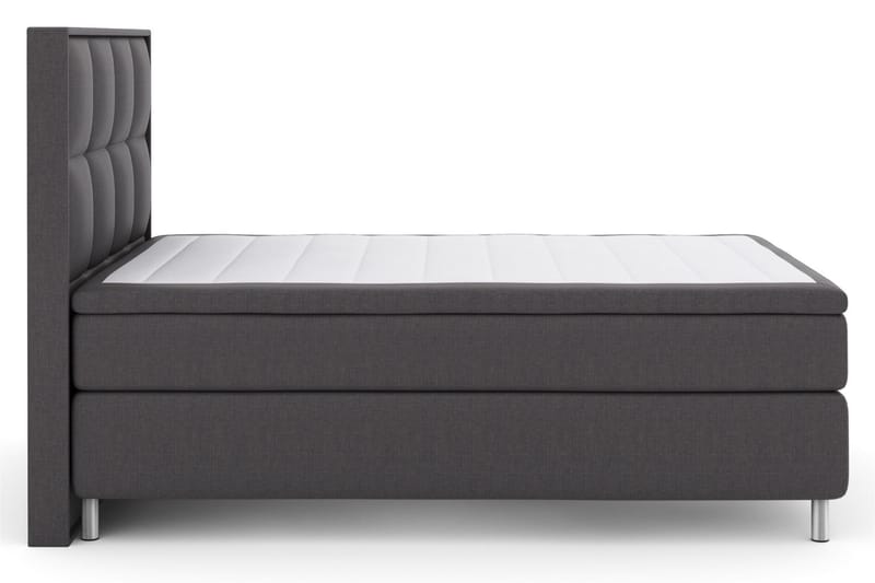 Select No 4 Komplett Sengepakke 140x200 Fast/Medium - Mørkegrå/Metallben - Møbler - Senger - Komplett sengepakke