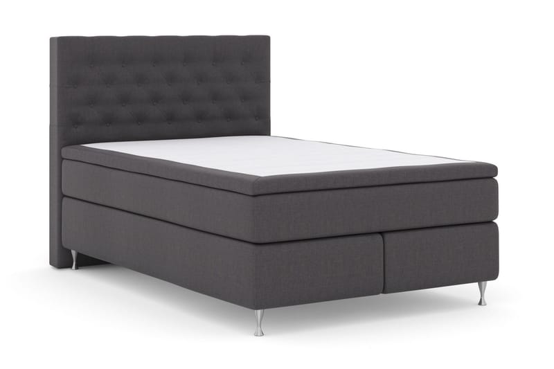 Select No 4 Komplett Sengepakke 140x200 Fast/Medium - Mørkegrå/Sølvben - Møbler - Senger - Kontinentalsenger