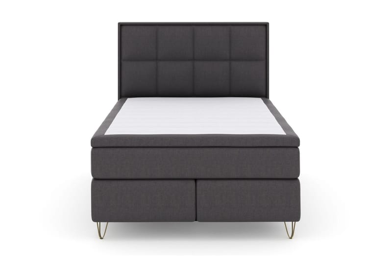 Select No 4 Komplett Sengepakke 140x200 Fast/Medium, Mørkegrå/V-formede Metallben
