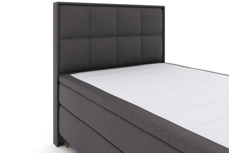 Select No 4 Komplett Sengepakke 140x200 Fast/Medium - Mørkegrå/V-formede Metallben - Møbler - Senger - Kontinentalsenger