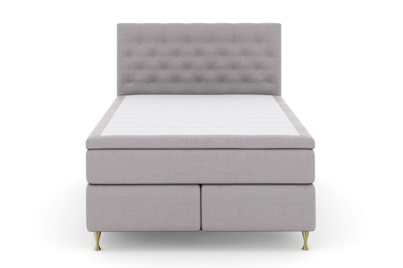 Select No 4 Komplett Sengepakke 140x200 Medium - Lysegrå/Gullben - Møbler - Senger - Komplett sengepakke
