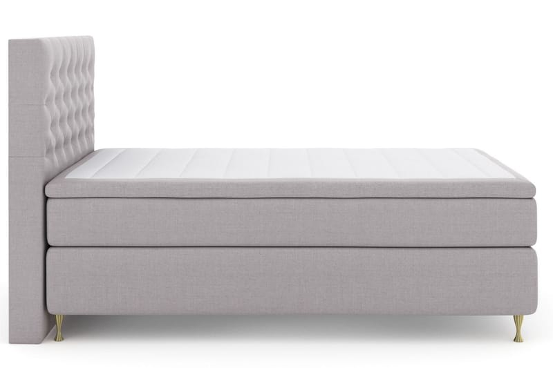 Select No 4 Komplett Sengepakke 140x200 Medium - Lysegrå/Gullben - Møbler - Senger - Komplett sengepakke